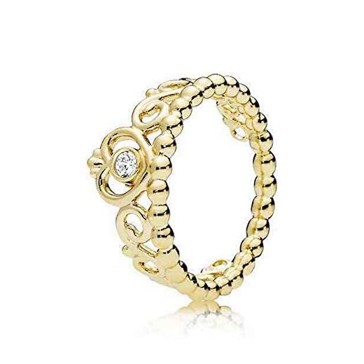 PANDORA My Princess Tiara 18k Gold Plated Shine™ Collection Ring, Size: EUR-48, US-4.5-167158CZ-48