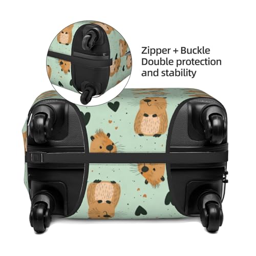 Luggage Cover Protector - Cute Heart Guinea Pig Print Suitcase Covers for Luggage Fit 22-24 Inch Suitcase3