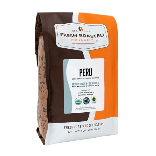 Fresh Roasted Organic Peru Arabica Coffee 2lb Whole Beans