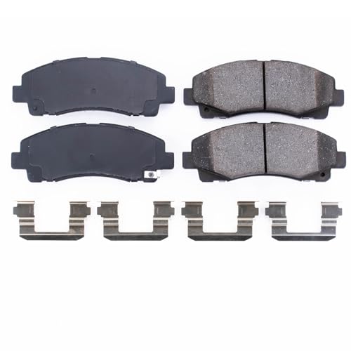 Image of PowerStop Front Brake Pads for Acura TL 2009-14 | Honda Ridgeline 2006-11 - Z17 Ceramic Brake Pads with Installation Hardware, 17-1102