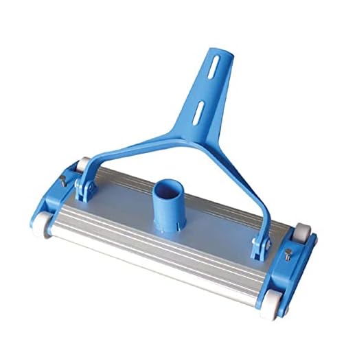 Siqua- Limpiafondos Manual Piscina De Aluminio Resistente. Ideal Para La Limpieza Y Mantenimiento De Piscinas. Conexión A Manguera De Aspiración De Ø38 Mm. Fijación Palomilla. Longitud 39 Cm