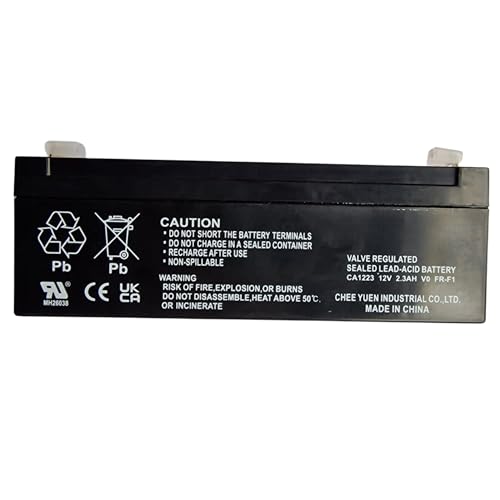 Casil UC1221 Batterie d'alarme pour maison 12 V 2,1 Ah 2,3 Ah