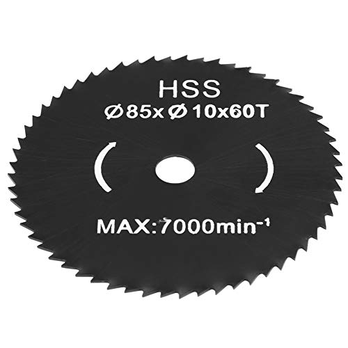 Mini Lame de Scie Circulaire 60 Dents, Lame de Scie Circulaire Disque de Finition d'exactitude en Acier à Grande Vitesse pour Outil de Coupe en Acier Plastique Bois 85 * 10 * 60T – vue 6