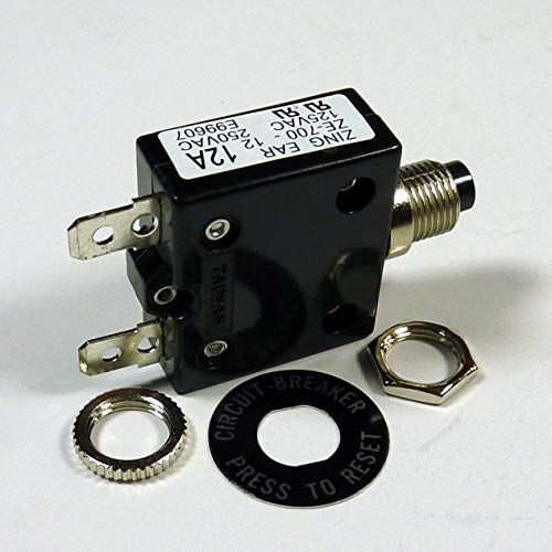 12 Amp 50Vdc, 250Vac Circuit Breaker #TOP1