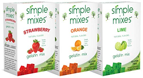 Simple Mixes Gelatin Variety Packs - Strawberry, Orange and Lime (6ct.)