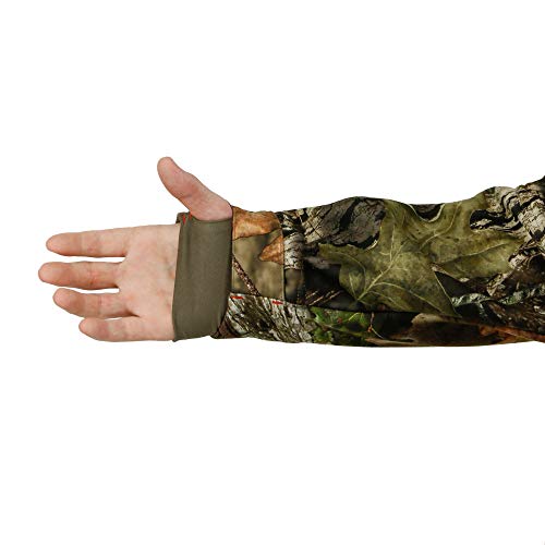 Image of Mossy Oak Sherpa Fleece Lined Camo Hunting Jacket for Men