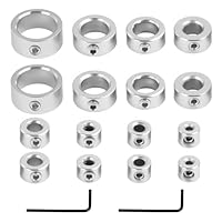 16 PCS Tiefenanschlag für Bohrer, Tiefenanschlagringe Set mit Sechskantschlüssel, Tiefenanschlagringe 3–16 mm mit Inbusschlüssel, Tiefenanschlag für Bohrer, Bohrhilfe und Bohrlehre für präzises Dübeln