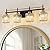 SineRise Modern Bathroom Vanity Light 4-Lights, Crystal Bathroom Vanity Light Over Mirror Vanity Lights Restroom Light Fixtures,Black Gold Bath Wall Sconce Lighting for Bathroom