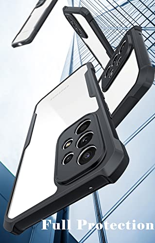 Guizzcg Capa transparente para Samsung Galaxy A73 5G, amortecedor TPU macio + revestimento traseiro