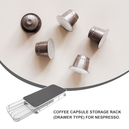 Tiroir empilable pour dosettes de café de rangement argenté stable - 5