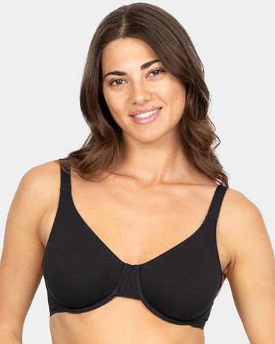 Image of Fruit of the Loom Women's Unlined Underwire Bra - Cotton & Spandex Blend for Natural Shape and Flexibility