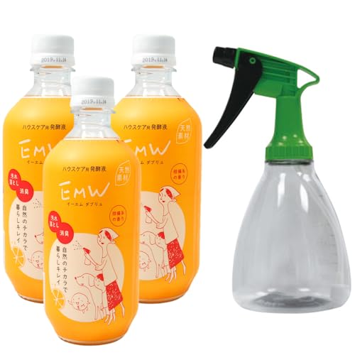 �y4�_�Z�b�g�zEMW 500ml 3�{ + EM �X�E�B���O�X�v���[�{�g�� 1�{ 500ml ���R�̃`�J���ŕ�炵�L���C �n�E�X�P�A�p���y�t �y�V�R�f��100����EM�ۂ������Ă��鎩�R�h���L�܁z