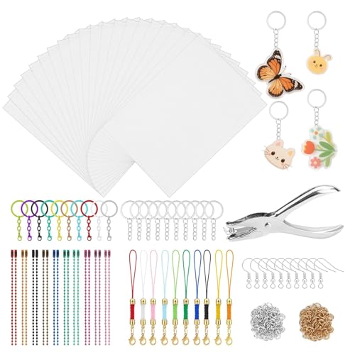 Kit plastique rétractable pour fabriquer facilement des porte-clés sans matériel pro
