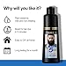 Men's Black Beard Dye, Black Hair Dye for Gray Hair Coverage, 3 in 1 Hair Dye Shampoo, Mustache & Beard Dye for Men, Quick & Easy to Use at Home, Long Lasting Beard Color for Men 200ML