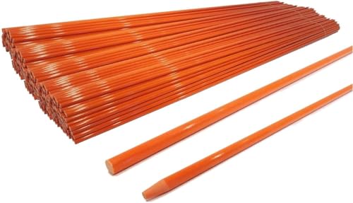 The ROP Shop Pack of 3000 Driveway Markers 48 inches Long, 1/4 inch, Orange, Fiberglass