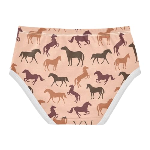 Little Girls Horse Underwear Soft Cotton Kids Panties in Sizes 2/3t, 4t, 5t, 6 and 82