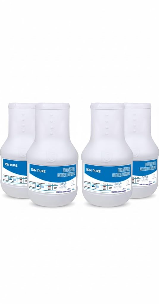 Pack 4 UDS - DOSIFICADOR INVERNADA Ion Pure 8 KG (4x2 KG) - Compacto 5 Acciones - Sin Cobre - Tratamiento autodosificador Piscinas Invierno - Apto Piscinas Liner