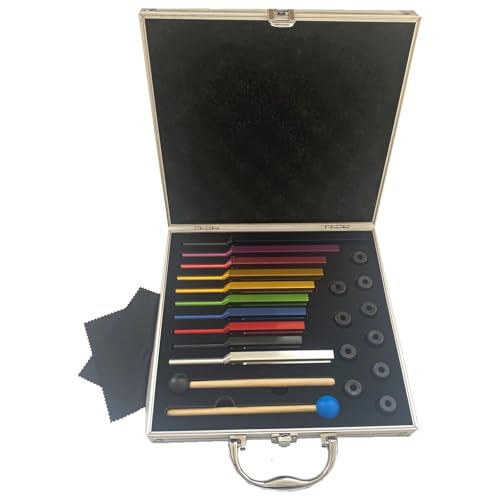 Diapasons therapeutiques en alliage de haute precision avec boite de rangement