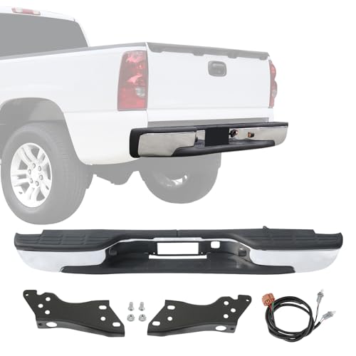 RADHLBNIU Rear Step Bumper Replacement For Chevy Silverado 1500 2500 GMC Sierra 1500 25001999-2006 Replace 12496085 GM1103122