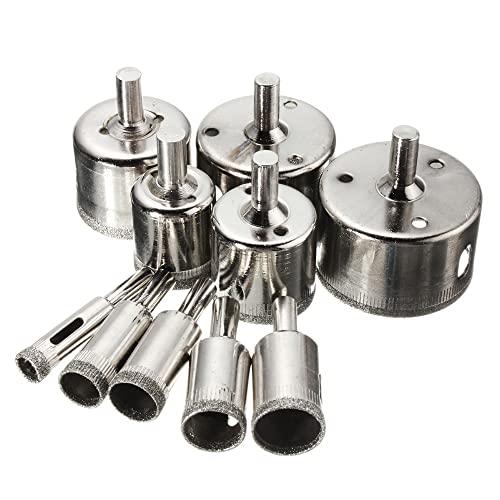 Juego de 10 Brocas Diamante 10-50 mm para Cerámica y Mármol miniatura 1