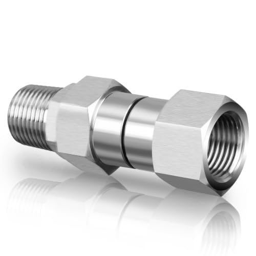 M MINGLE Pressure Washer Swivel, 3/8 Inch NPT Male Thread Fitting, Stainless Steel, 4500 PSI
