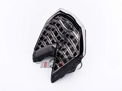 Compatible con KTM 690 SUPERMOTO (2007-2009); 690 DUKE (2008-2011); luz de freno de motocicleta trasera y señal de giro (función de señal de giro integrada de luz trasera, lente ahumada
