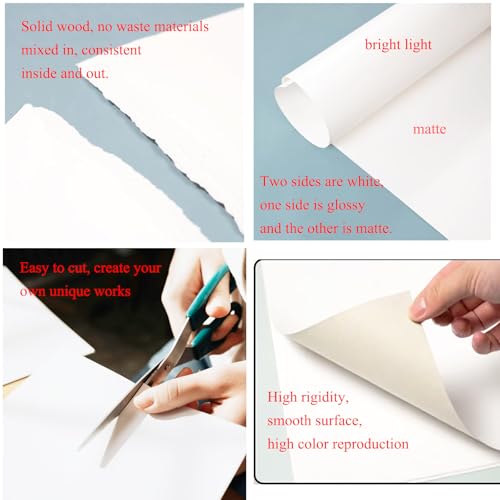 Image of 24 inchx36 inch Large Poster Board 30pcs White Poster Paper Poster Board Bulk suitable for DIY, Crafts, Signs Project Presentations, Drawing and School Supplies,250GSM Thickness Blank Posterboard