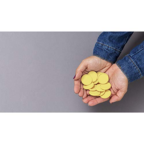 Discos Para Caderno Inteligente, CI312019, Grande, 31 mm, Amarelo Cerrado, Com 12 Unidades