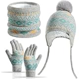 Design Classique et Élégant : L'ensemble bonnet, écharpe et gants présentant des motifs fair-isle intemporels disponibles dans une variété de couleurs, ces accessoires d'hiver ajoutent une touche de style classique aux tenues d'hiver des enfants. Les éléments assortis permettent de créer facilement un look coordonné et adorable.