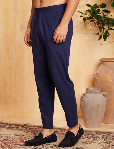 Image of Amazon Brand - Symbol mens Cotton Nehru Jacket Kurta Pant Set (3pcs)