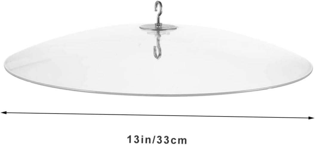 Hanging Bird Feeder Protector Rain Cover Dome with Hook Weather Resistant Baffle for Outdoor Use Keeps Feeders Dry from Rain for Bird Lovers