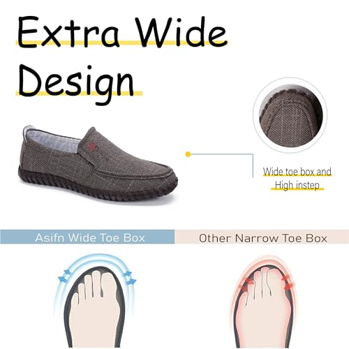 Mens Canvas Loafers Lightweight Breathable Walking Shoes Comfortable Non-Slip Driving Shoes Retro Casual Fashion3