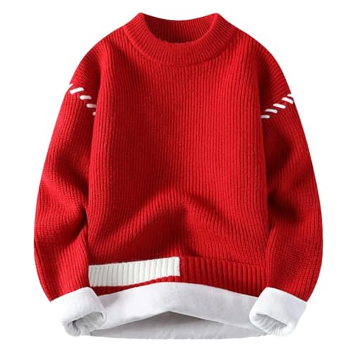 Men Loose O Neck Knit Pullovers Warm Sweater Casual Thick Knitted Streetwear Pullover Sweaters