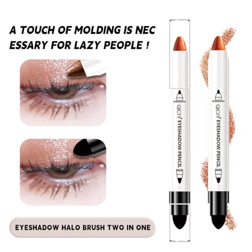 Image of ADMD Eyeshadow Stick Set Dual-Ended Colorful Pencil Crayon Creamy 2-in-1 Eyeshadow & Blending Brush for Easy Looks Shimmer Eye Shadow Sticks 3Colors