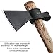 CRKT Chogan Hammer T-Hawk: Outdoor Camping Axe with Hammer Poll, Forged Carbon Steel Head, Tennessee Hickory Wooden Handle 2724