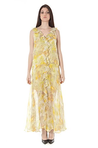 Robe longue John Galliano 34 XR7480 71116 jaune S371 taille 48