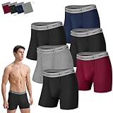 IGOLUMON Boxer Hombre, 6 Pares de Calzones,Calzoncillos Bóxer para Hombre Bóxers de Rayón de Bambú Boxers, Ropa...