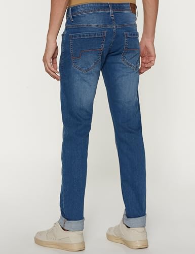 Image of Peter England Men Mid Rise Premium Skinny Fit Stretchable Jeans