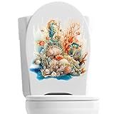 Transforma tu baño: mejora tu decoración con pegatinas de inodoro SeaWorld con intrincados patrones de coral y peces. Traiga el océano natural a su hogar y cree un oasis submarino relajante donde podrá relajarse.