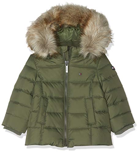 Tommy Hilfiger Essential Basic Down Jacket Chaqueta, Verde (Thyme 304), 74 para Bebés