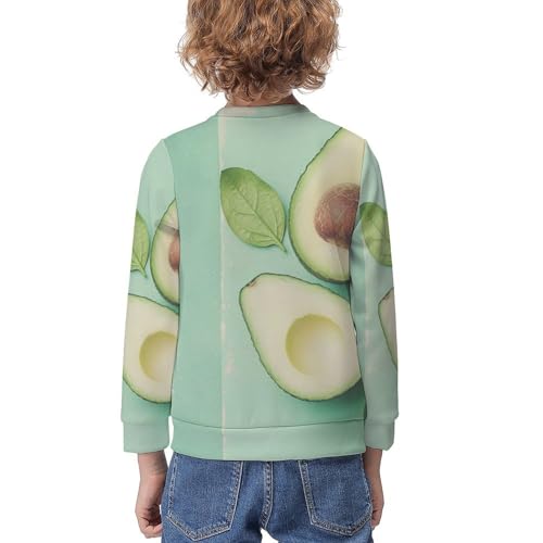 Healthy Food AvocadoChildren's Casual Pullover Sweatshirt Loose Fit9-11Y2