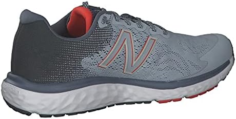 New Balance mens 680 V7 Running Shoe 10 X-Wide Grey/Ghost Pepper/Black — view 7