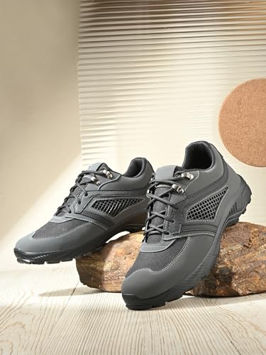 Image of Leo Fitness Outdoor Trekking & Hiking Shoes for Men Waterproof for All-Terrain Grip with Soft Rubber Outsole
