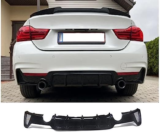 Diffuseur de lèvre de Pare-Chocs arrière de Voiture pour BMW Serie 4 2014-2019 Performance Tuning 435i 440i 435d 440d,Diffuseur PareChocs Voiture Séparateurs Kit Protection