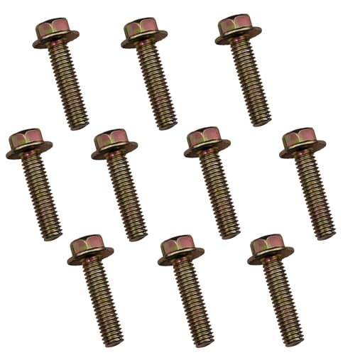 Image of 3 /8 inch x 1-1 /2 inch Flanged Hex Toothed Bolt by Color Zinc Plated, Alloy Steel,Grade 5.(10pcs Pack) by Metalsuberg