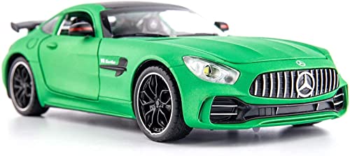 Image of 1:24 Scale Big Benz AMG GTR Toy Car|Metal Pullback Diecast Car for Kids with Openable Doors, Sound|Light Effects Toy for Car Enthusiasts|Color As Per Available,green