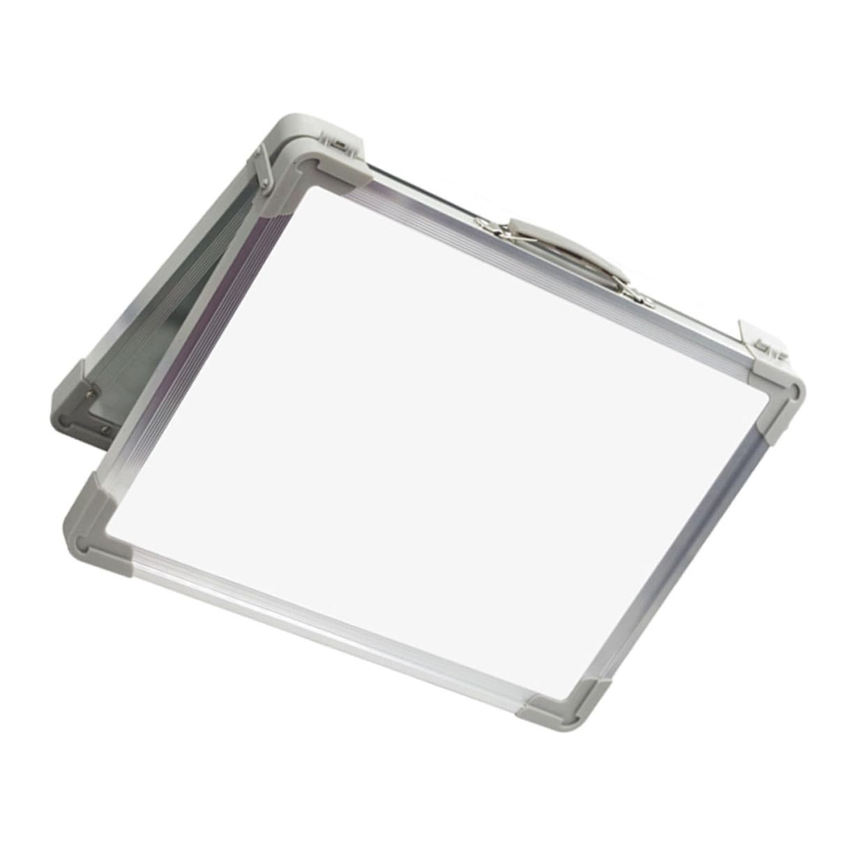 Lavagna e Facilmente Cancellabile Doppia Faccia Bianca da Scrivania Magnetica Pieghevole in Lega di Alluminio e Abs, Portatile per Ufficio e Riunioni