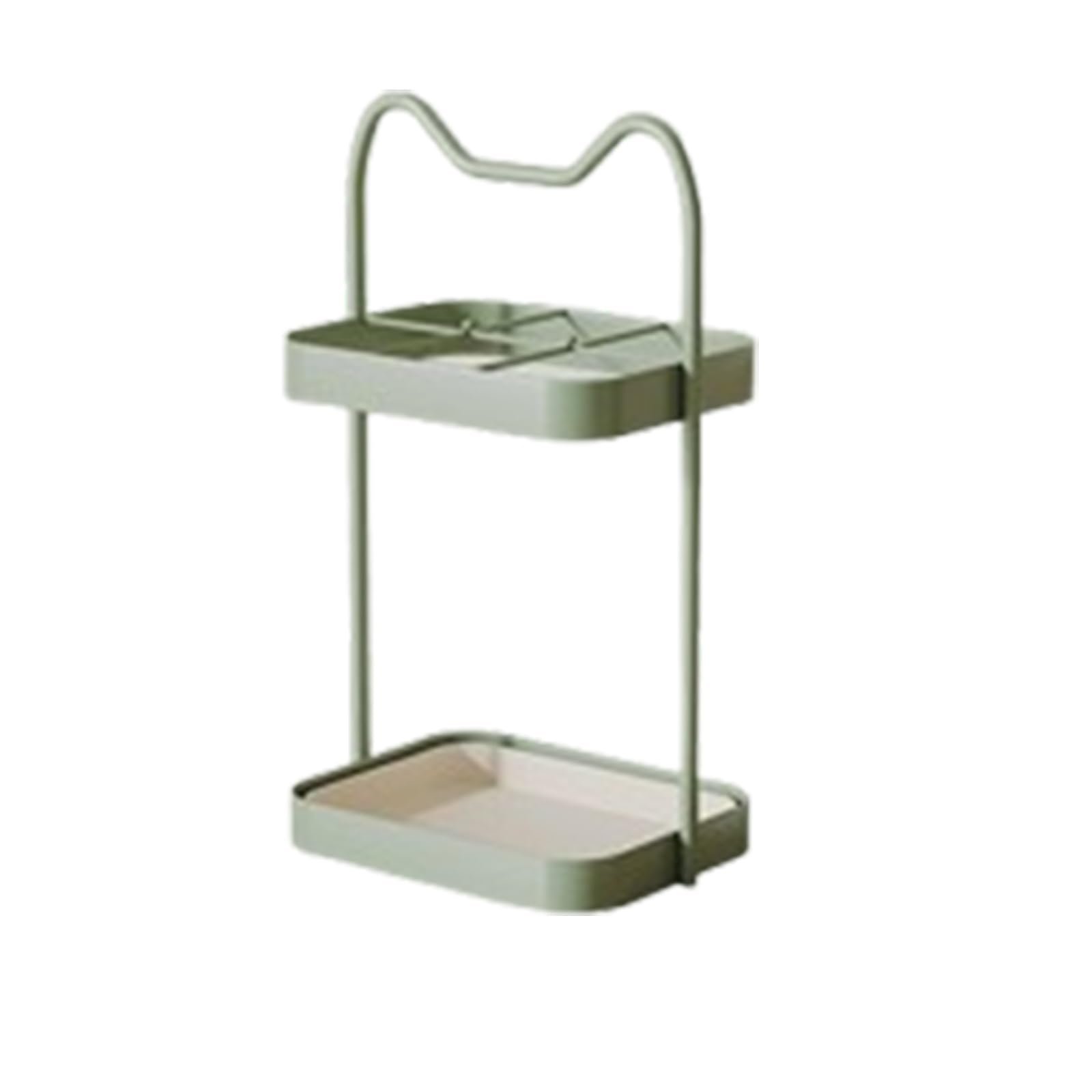 Porte-parapluies en métal compact noir avec bac de récupération d'eau de pluie pour entrée