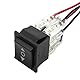 Taiss/Momentaner Polaritätsumkehr schalter Wasserdichter DC 12V 10A Steuermotor, Motorsteuerung, 6-polig, 3 Positionen, EIN-Aus-EIN, wipptaster mit Draht KCD4-203-BKL-JT