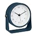 Produktbild TFA Dostmann Wecker Analog Design, 60.1042.06, ohne Ticken, mit Hintergrundbeleuchtung, Nachttisch-Wecker mit Licht, aus Metall/Glas, Tischuhr, modernes Design, blau
